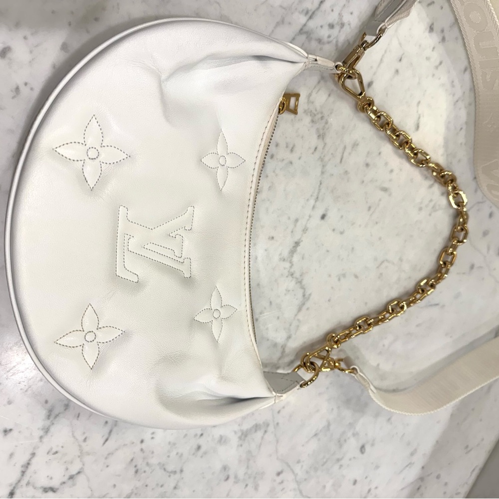 Authentic Louis Vuitton Monogram Bubblegram Over the Moon Shoulder Bag White - Picture 15 of 16